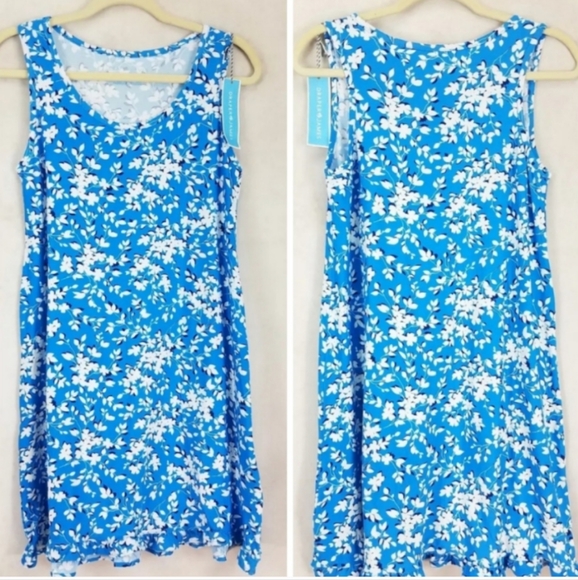 Draper James Floral Ruffle Nightie Blue Shadow Size S/M - Picture 7 of 7